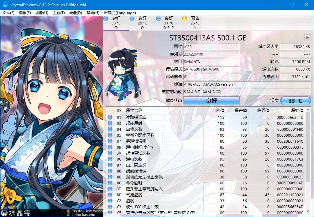 图片[6]-硬盘检测工具 | CrystalDiskInfo(v9.9.1)&CrystalDiskMark(v9.0.3)&CrystalMark Retro(v2.1.0)&CrystalMark3D25(1.0)-软件工具箱